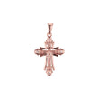 Orthodox Maltese Cross pendant in Rose Gold, 14K Gold two tone, plating colors