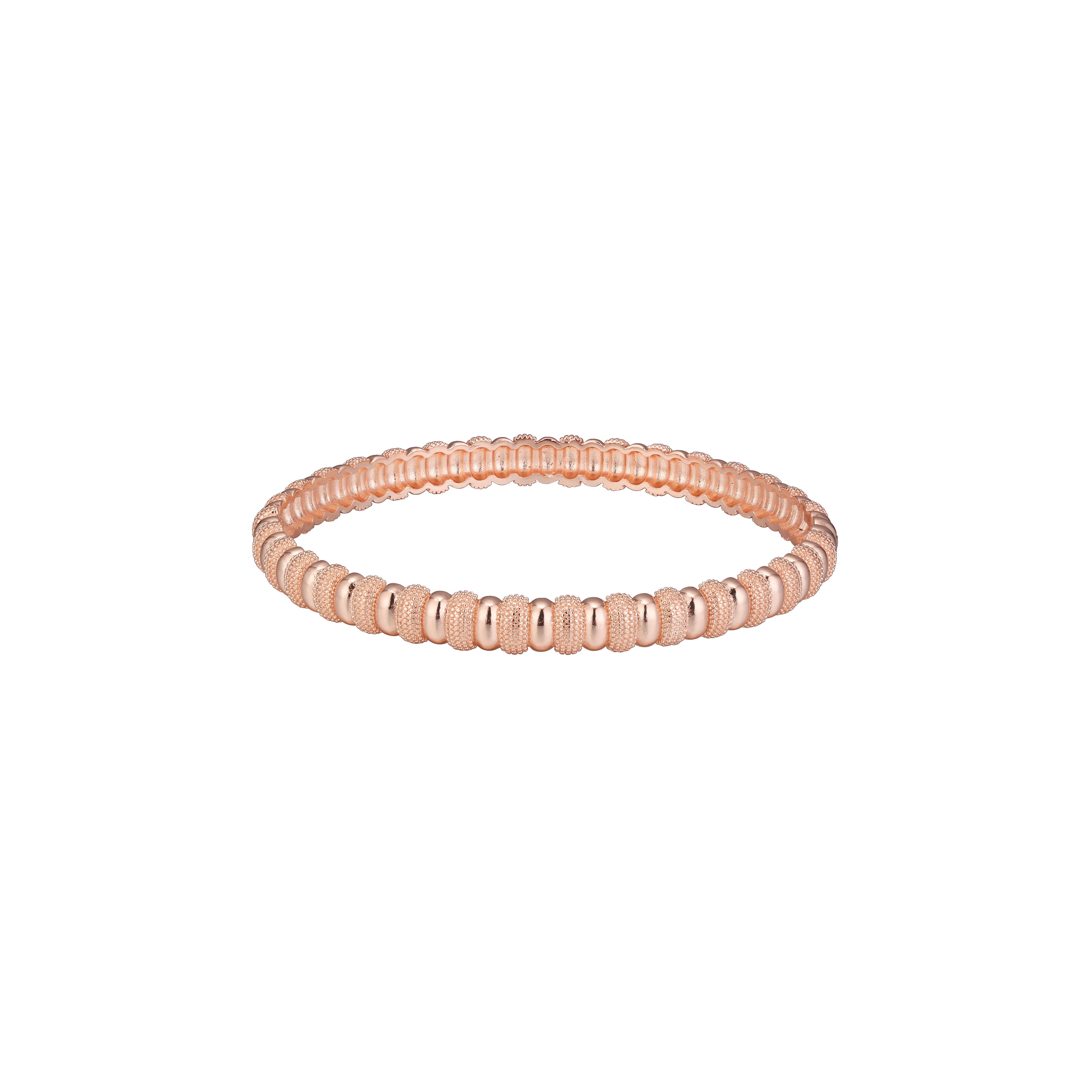 Pulseras apilables de oro de 14 k y oro rosa