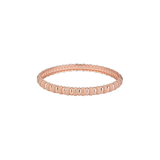 Pulseras apilables de oro de 14 k y oro rosa
