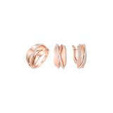 Conjunto de diseño de moda de dos tonos de oro rosa