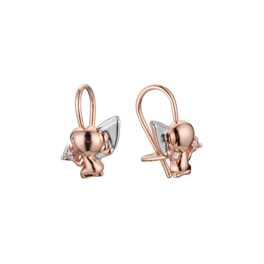 Детские серьги-крючки Baby wire из Жёлтое золото 585 пробы, Красное золото 585 пробы, двухцветного покрытия