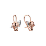 Детские серьги-крючки Baby wire из Жёлтое золото 585 пробы, Красное золото 585 пробы, двухцветного покрытия
