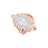 Кольца-солитеры из Красное золото 585 пробы с крупными камнями Marquise