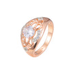Anillos solitarios de oro rosa de dos tonos