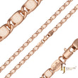 Cadenas de eslabones de caracol punteados blancos enchapadas en oro de 14K, oro rosa, dos tonos