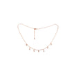 Collar de Oro rosa con 5 piedras blancas