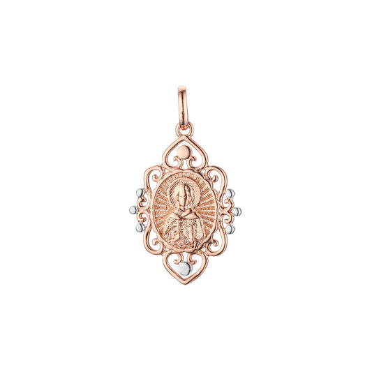 Saint Matrona pendant in Rose Gold two tone, 14K Gold plating colors