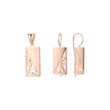Conjunto de filigrana renacentista de oro rosa