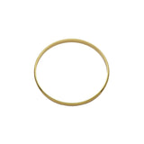 Brazaletes redondos brillantes de 6mm bañados en Oro de 14K, colores Oro de 18K