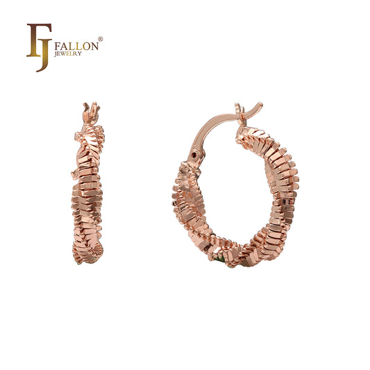 Pendientes Twisted Spiky Magarita Hoop