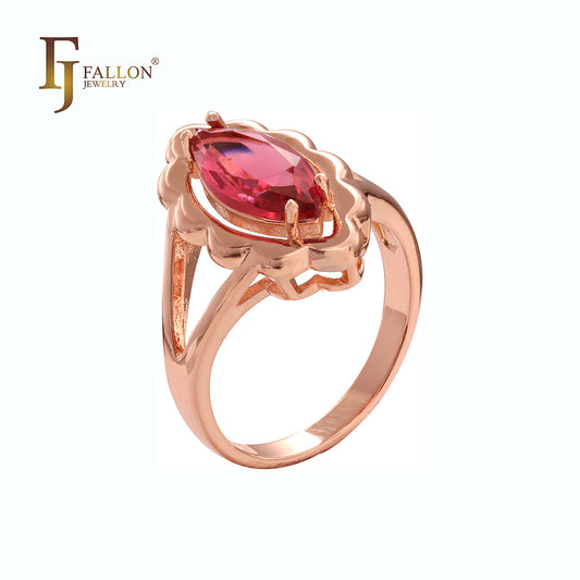 Anillos solitarios Marquesa Roja CZ