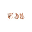 Conjunto de filigrana renacentista de perlas de oro rosa