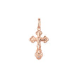 .crucifix Eastern Orthodox Russian 14K Gold, Rose Gold two tone, White Gold pendant