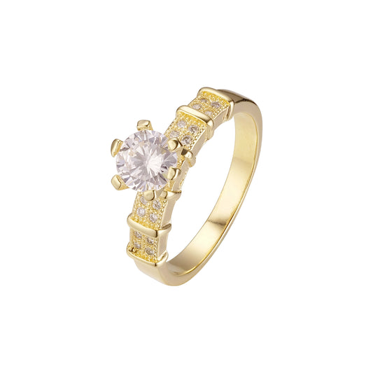 Anillos solitarios de Oro 14K