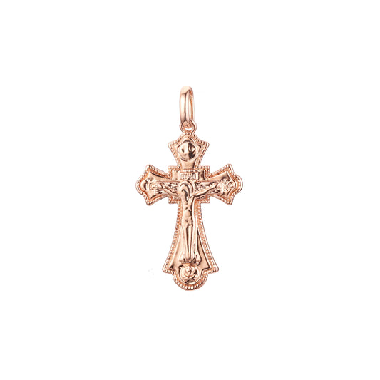 Maltese Eastern Orthodox Russian pendant in Rose Gold & 14K Gold plating colors