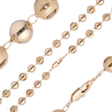 Cadenas de eslabones de cuentas enchapadas en oro de 14K
