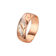 Olas del océano Anillos bañados en Oro Rosa dos tonos