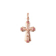 Maltese Eastern Orthodox Russian pendant in Rose Gold two tone, 14K Gold plating colors
