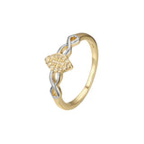 Кольца из брусчатки Marquise Infinity из Жёлтое золото 585 пробы, Красное золото 585 пробы, двухцветного покрытия