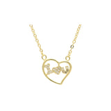 Collar de Oro 14K te amo corazón