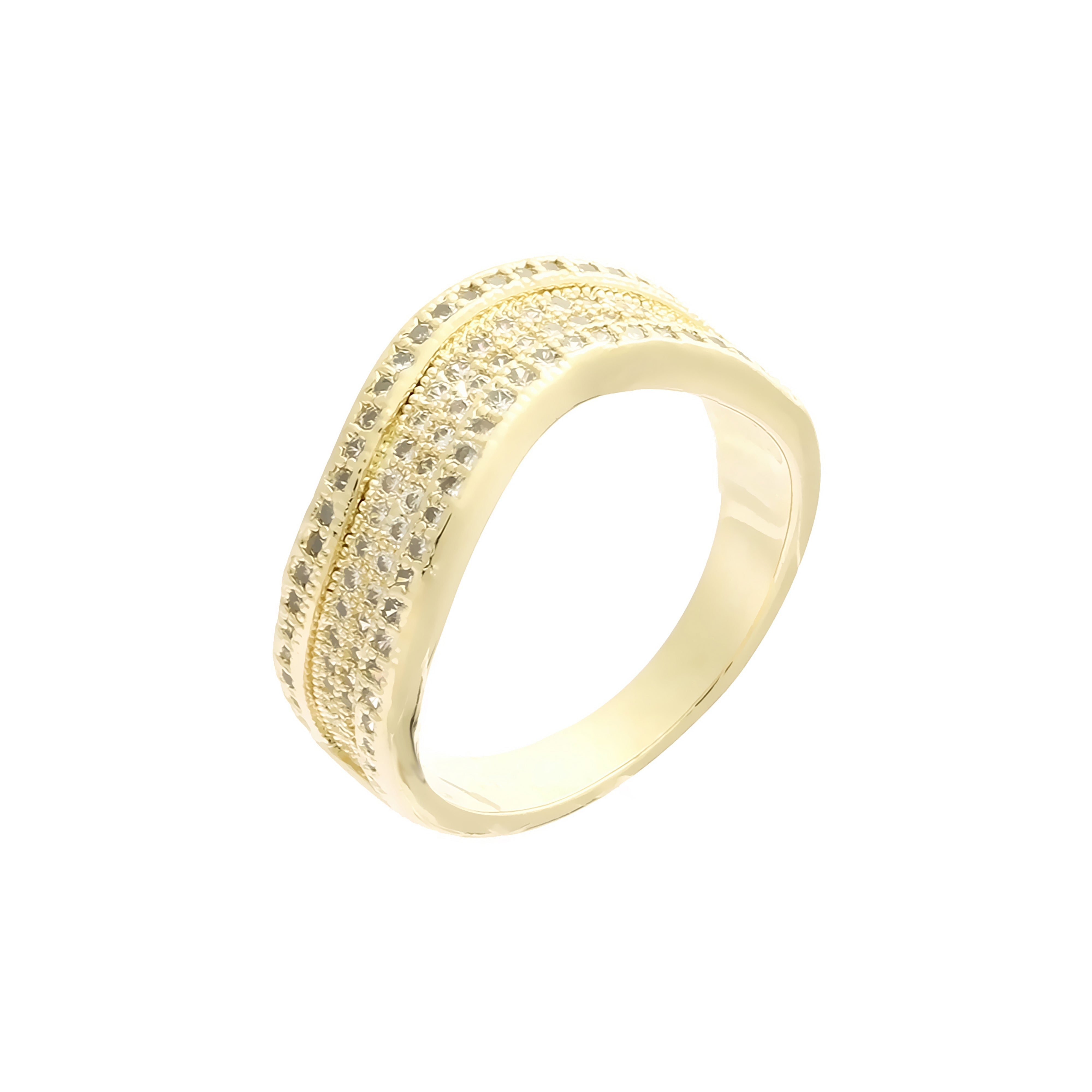 14K ゴールド、ローズゴールドメッキ色の結婚指輪リング