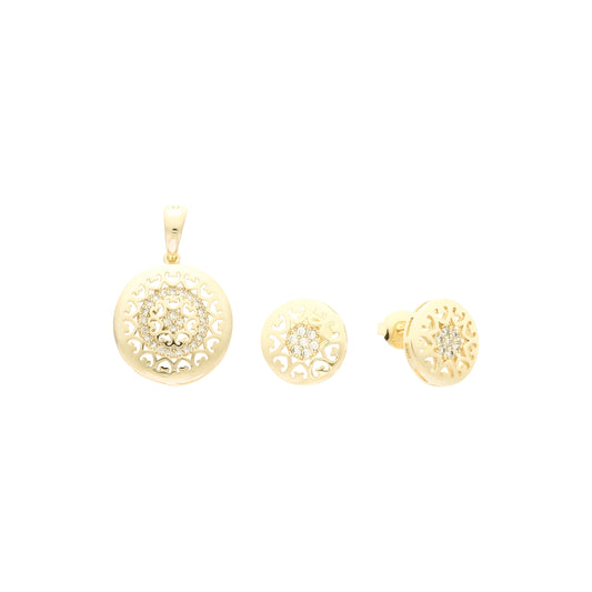 Conjunto de filigrana de oro rosa