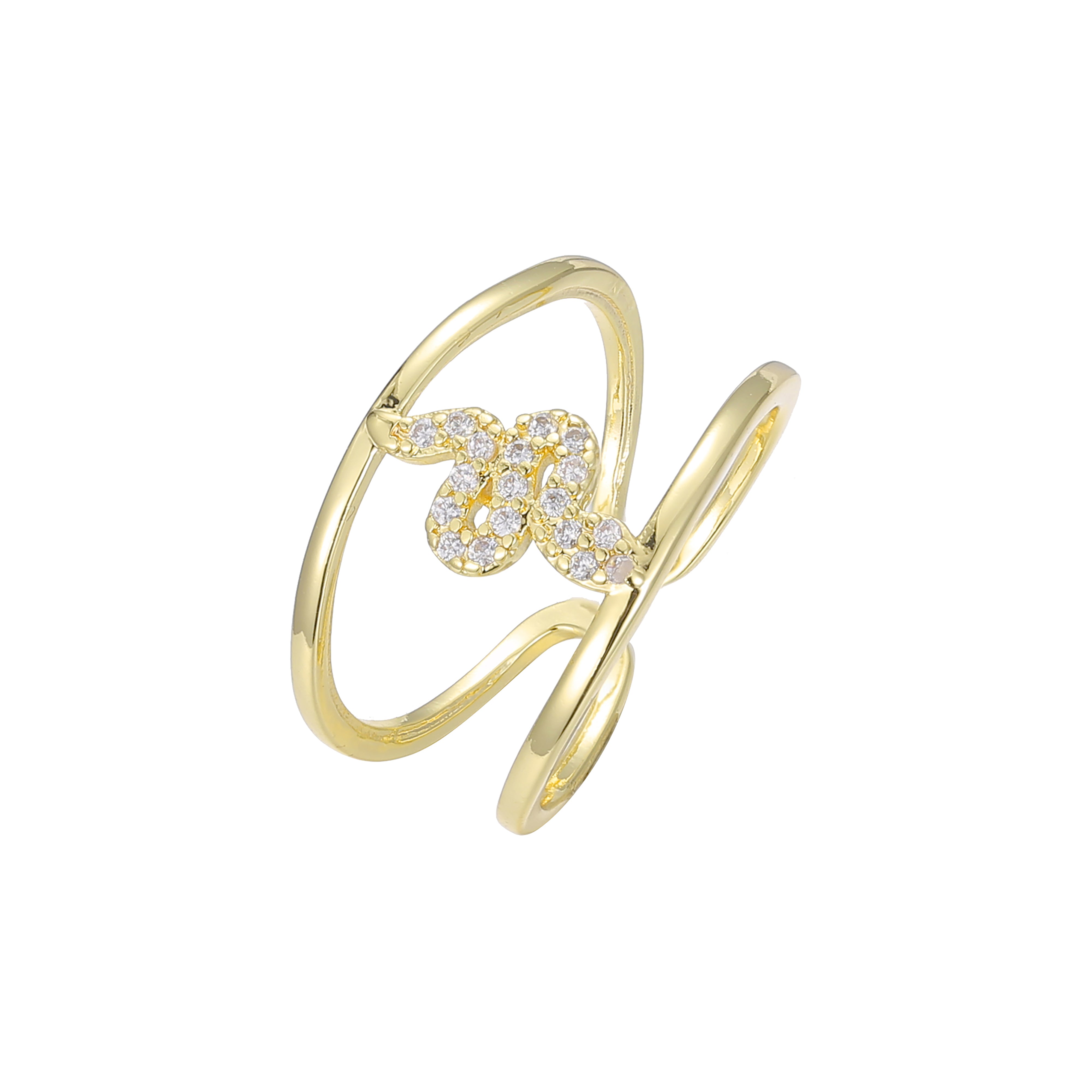 Anillos abiertos serpiente oro 14K