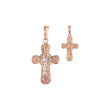 Eastern Orthodox Russian pendant in Rose Gold two tone plating colors
