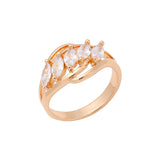 Пять колец Marquise Cubic Zirconia CZ из розового золота