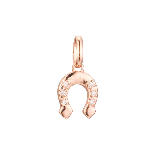 Шесть кластеров белого фианита Horseshoe Rose Gold, 14K Gold, White Gold цвета покрытия