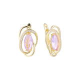 Серьги Solitaire Marquise из 14-каратного золота, розового золота, двухцветные