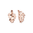Pendientes Hojas en Oro rosa, baño bicolor