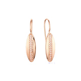 Pendientes de gancho de alambre en oro rosa, baño de dos colores