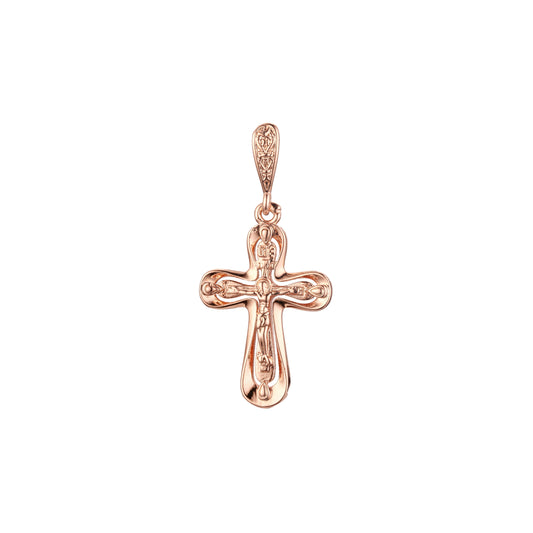 Eastern Orthodox Russian pendant in Rose Gold, 14K Gold plating colors