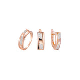 Oro rosa bicolor engastado con piedra