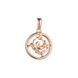 Подвеска в виде созвездия зодиака из розового золота в двух тонах - Glossy Circle