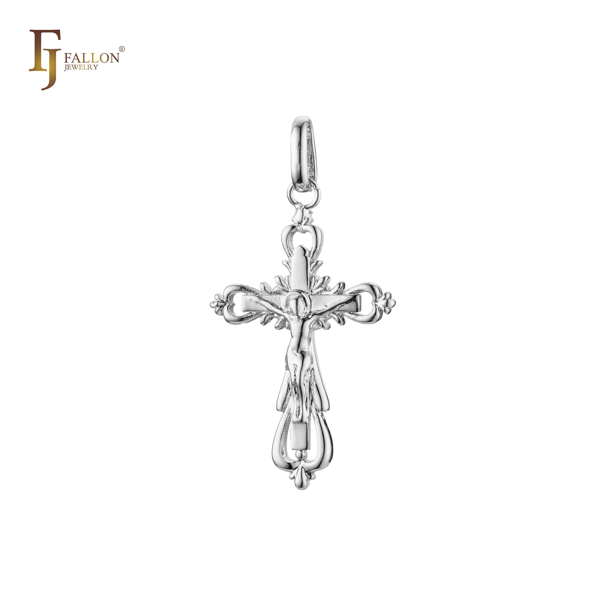 Eastern Orthodox Russian budded pendant in Rose Gold & 14K Gold plating colors
