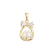 Colgante Perla en Oro Rosa, Oro 14K, Baño de Oro Blanco colores