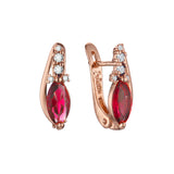 Серьги Solitaire Marquise CZ Rose Gold, White Gold