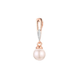 Colgante Perla en Oro Rosa bicolor, baño de Oro 14K colores