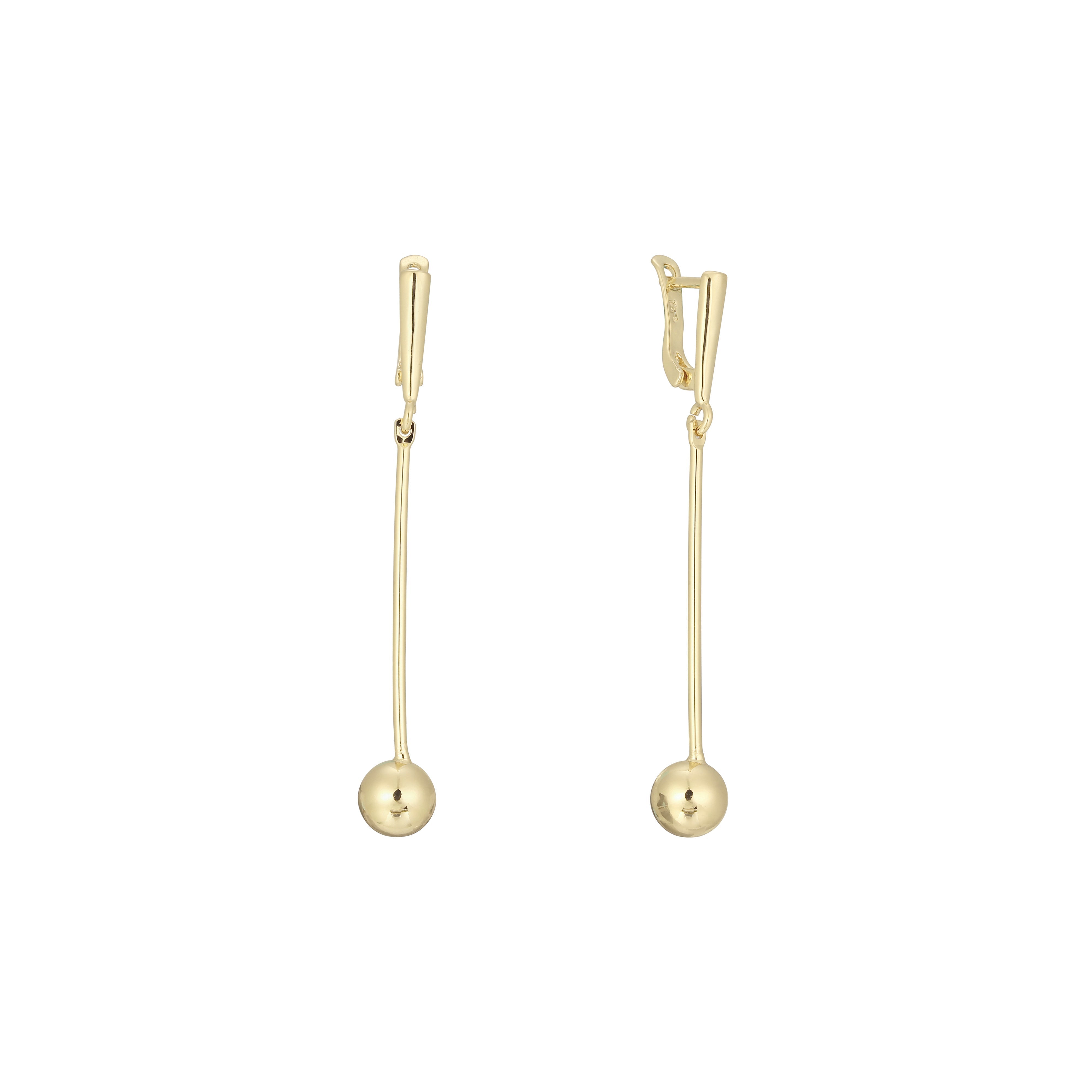 Olivia's Beads - Pendientes largos de cuentas en colores bañados en oro de 14 quilates, oro blanco y oro rosa.