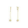 Olivia's Beads - Pendientes largos de cuentas en colores bañados en oro de 14 quilates, oro blanco y oro rosa.