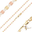 {Customize} Flat fancy snail link hammered two tone chains plated in 14K Gold, Rose Gold