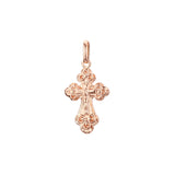 Eastern Orthodox Russian budded pendant in Rose Gold & 14K Gold plating colors