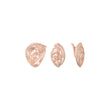 Conjunto de joyas de anillos de filigrana renacentistas chapados en oro rosa