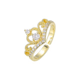 Anillos abiertos corona oro 14K