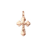 Eastern Orthodox Russian budded pendant in Rose Gold, White Gold plating colors