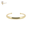 Pulseras tipo brazalete abiertas con cuentas de oro de 14 quilates, oro rosa y oro blanco de forma sencilla