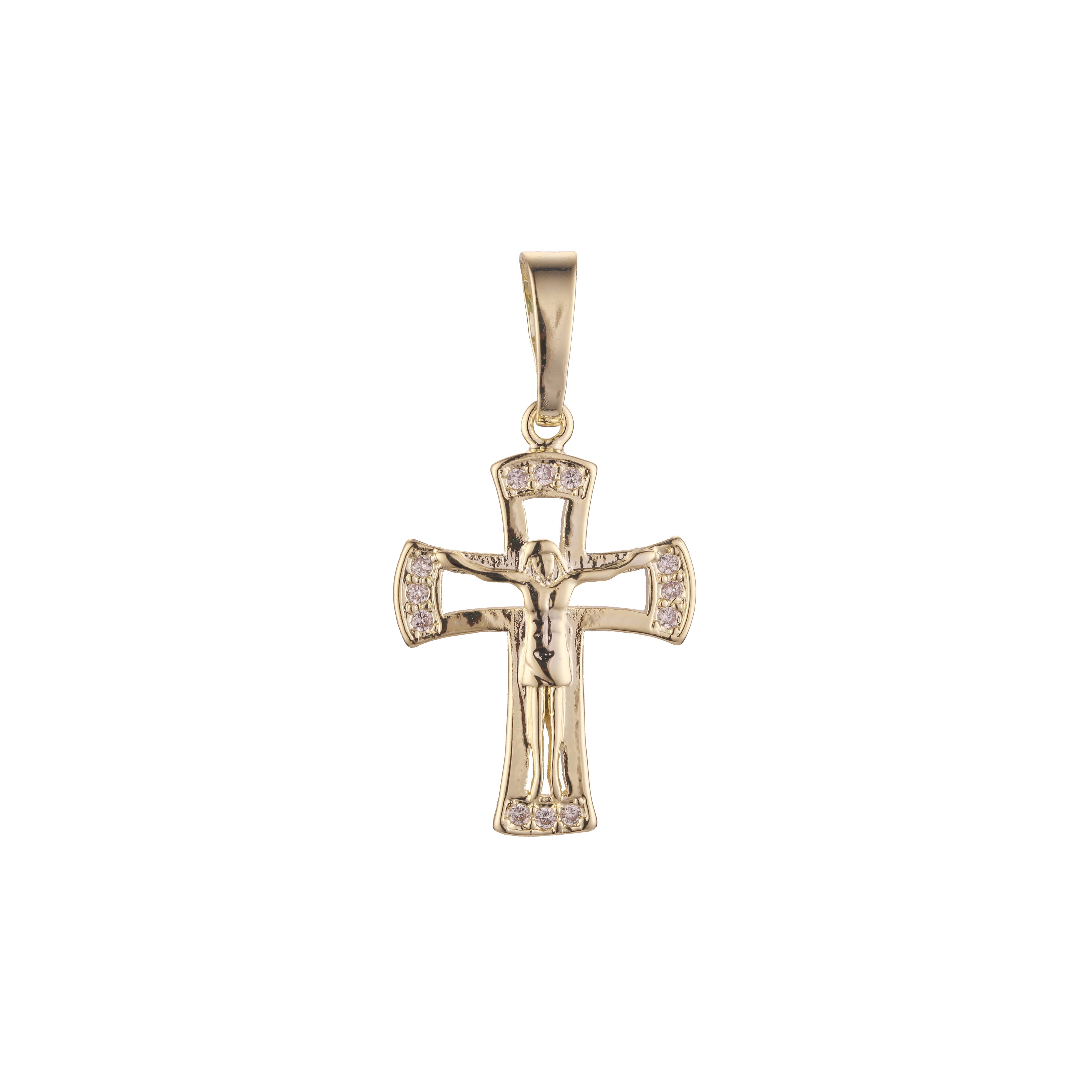 Maltese Eastern Orthodox Russian pendant in Rose Gold, 14K Gold plating colors