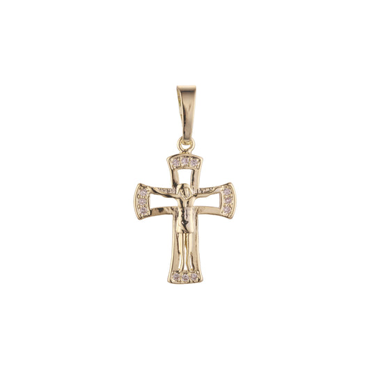 Maltese Eastern Orthodox Russian pendant in Rose Gold, 14K Gold plating colors